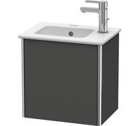 Duravit XSquare mueble bajo lavabo suspendido, 1 puerta, tope derecho, 410x400x289mm, XS4170R4949, Color: Grafito Mate Decoración