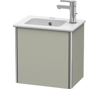 Duravit XSquare mueble bajo lavabo suspendido, 1 puerta, tope derecho, 410x400x289mm, XS4170R6060, Color: Seda topo laca mate