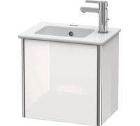 Duravit XSquare mueble bajo lavabo suspendido, 1 puerta, tope derecho, 410x400x289mm, XS4170R8989, Color: Laca de color gris franela de alto brillo