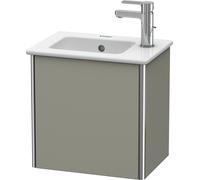 Duravit XSquare mueble bajo lavabo suspendido, 1 puerta, tope derecho, 410x400x289mm, XS4170R9292, Color: Gris piedra Seda Barniz mate