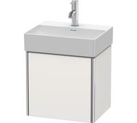 Duravit XSquare mueble bajo lavabo suspendido, 1 puerta, tope derecho, 434x397x340mm, XS4060R3939, Color: Nórdico Seda blanca laca mate