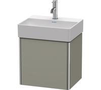 Duravit XSquare mueble bajo lavabo suspendido, 1 puerta, tope derecho, 434x397x340mm, XS4060R9292, Color: Gris piedra Seda Barniz mate