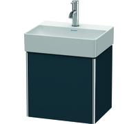 Duravit XSquare mueble bajo lavabo suspendido, 1 puerta, tope derecho, 434x397x340mm, XS4060R9898, Color: Seda azul noche lacado mate