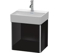 Duravit XSquare mueble bajo lavabo suspendido, 1 tope de puerta a la izquierda, 434x397x340mm, XS4060L4040, Color: Laca negra de alto brillo