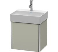 Duravit XSquare mueble bajo lavabo suspendido, 1 tope de puerta a la izquierda, 434x397x340mm, XS4060L6060, Color: Seda topo laca mate