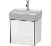 Duravit XSquare mueble bajo lavabo suspendido, 1 tope de puerta a la izquierda, 434x397x340mm, XS4060L8585, Color: Laca blanca de alto brillo