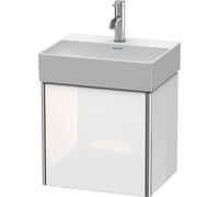Duravit XSquare mueble bajo lavabo suspendido, 1 tope de puerta a la izquierda, 434x397x340mm, XS4060L9292, Color: Gris piedra Seda Barniz mate