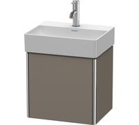 Duravit XSquare mueble bajo lavabo suspendido, 1 tope de puerta a la izquierda, 434x397x340mm, XS4060L9090, Color: Flanela Gris seda lacado mate