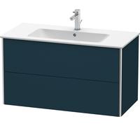 Duravit XSquare mueble bajo lavabo suspendido, 2 cajones, 1010x560x478mm, XS417309898, Color: Seda azul noche lacado mate