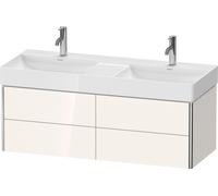 Duravit XSquare mueble bajo lavabo suspendido, 2 cajones, 1184x397x460mm, XS416404040, Color: Laca negra de alto brillo