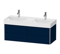 Duravit XSquare mueble bajo lavabo suspendido, 2 cajones, 1184x397x460mm, XS416409898, Color: Seda azul noche lacado mate