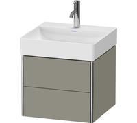 Duravit XSquare mueble bajo lavabo suspendido, 2 cajones, 484x397x460mm, XS416009292, Color: Gris piedra Seda Barniz mate