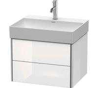 Duravit XSquare mueble bajo lavabo suspendido, 2 cajones, 584x397x460mm, XS416103636, Color: Blanco seda lacado mate