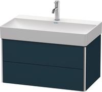 Duravit XSquare mueble bajo lavabo suspendido, 2 cajones, 784x397x460mm, XS416209898, Color: Seda azul noche lacado mate