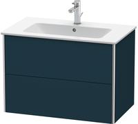 Duravit XSquare mueble bajo lavabo suspendido, 2 cajones, 810x560x478mm, XS417209898, Color: Seda azul noche lacado mate