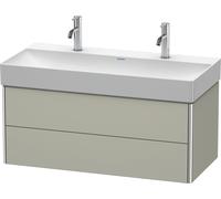 Duravit XSquare mueble bajo lavabo suspendido, 2 cajones, 984x397x460mm, XS416306060, Color: Seda topo laca mate