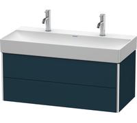 Duravit XSquare mueble bajo lavabo suspendido, 2 cajones, 984x397x460mm, XS416309898, Color: Seda azul noche lacado mate