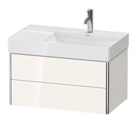 Duravit XSquare mueble bajo lavabo suspendido, 2 cajones, lavabo a la derecha, 784x397x460mm, XS416904949, Color: Grafito Mate Decoración