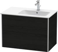 Duravit XSquare mueble bajo lavabo suspendido, 2 cajones, lavabo a la derecha, 810x560x478mm, XS417701616, Color: Decoración roble negro
