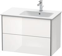 Duravit XSquare mueble bajo lavabo suspendido, 2 cajones, lavabo a la derecha, 810x560x478mm, XS417701818, Color: Blanco Mate Decoración