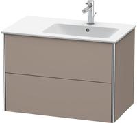 Duravit XSquare mueble bajo lavabo suspendido, 2 cajones, lavabo a la derecha, 810x560x478mm, XS417704343, Color: Decoración Basalto Mate