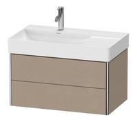 Duravit XSquare mueble bajo lavabo suspendido, 2 cajones, lavabo a la izquierda, 784x397x460mm, XS416807575, Color: lino