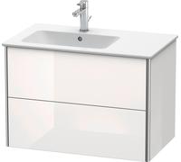 Duravit XSquare mueble bajo lavabo suspendido, 2 cajones, lavabo a la izquierda, 810x560x478mm, XS417601818, Color: Blanco Mate Decoración