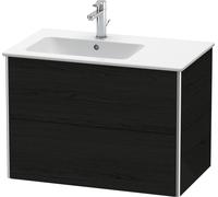 Duravit XSquare mueble bajo lavabo suspendido, 2 cajones, lavabo a la izquierda, 810x560x478mm, XS417601616, Color: Decoración roble negro