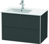 Duravit XSquare mueble bajo lavabo suspendido, 2 cajones, lavabo a la izquierda, 810x560x478mm, XS417604949, Color: Grafito Mate Decoración