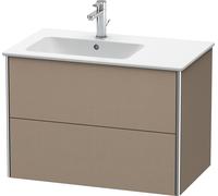 Duravit XSquare mueble bajo lavabo suspendido, 2 cajones, lavabo a la izquierda, 810x560x478mm, XS417607575, Color: lino