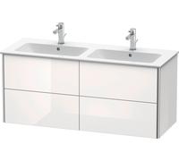 Duravit XSquare mueble bajo lavabo suspendido, 4 cajones, 1280x560x478mm, XS417502222, Color: Decoración blanca de alto brillo