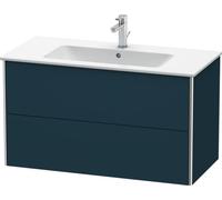 Duravit XSquare Mueble de pared 101.0 x 47.8 cm, 2 cajones, para lavabo ME de Starck 233610, XS417309898, Color: Seda azul noche lacado mate