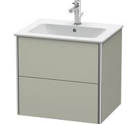 Duravit XSquare Mueble de pared 61.0 x 47.8 cm, 2 cajones, para lavabo ME de Starck 233663, XS417106060, Color: Seda topo laca mate