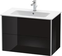 Duravit XSquare Mueble de pared 81.0 x 47.8 cm, 2 cajones, para lavabo ME de Starck 233683, XS417204040, Color: Laca negra de alto brillo