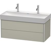 Duravit XSquare Mueble de pared 98,4 46,0 cm, 2 cajones, para lavabo DuraSquare 235310, XS416306060, Color: Seda topo laca mate