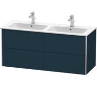 Duravit XSquare Vanity unit unitario de pared 128.0 x 47.8 cm, 4 cajones, para lavabo ME de Starck 233613, XS417509898, Color: Seda azul noche lacado mate