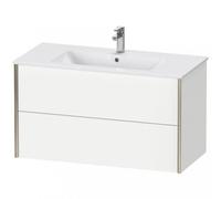 Duravit XViu 4127 Mueble bajo encimera, 2 cajones, para lavabo ME by Starck 233610, 1010x480 mm, XV41270B118, Color: blanco mate/champagne mate