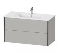 Duravit XViu 4127 Mueble bajo encimera, 2 cajones, para lavabo ME by Starck 233610, 1010x480 mm, XV41270B207, Color: negro mate / hormigón gris mate