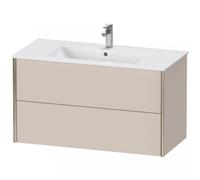 Duravit XViu 4127 Mueble bajo encimera, 2 cajones, para lavabo ME by Starck 233610, 1010x480 mm, XV41270B191, Color: champán mate/taupe