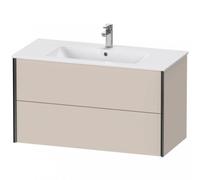 Duravit XViu 4127 Mueble bajo encimera, 2 cajones, para lavabo ME by Starck 233610, 1010x480 mm, XV41270B291, Color: negro mate/taupe