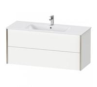 Duravit XViu 4128 Mueble bajo encimera, 2 cajones, para lavabo ME by Starck 233612, 1210x480 mm, XV41280B179, Color: champán mate/nogal natural