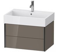 Duravit XViu 4335 Mueble bajo encimera, 2 cajones, para mueble bajo encimera Vero Air 235070, 684x454 mm, XV43350B289, Color: negro mate/gris claro hgl.