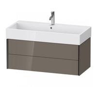 Duravit XViu 4337 Mueble bajo encimera, 2 cajones, para mueble bajo encimera Vero Air 235010, 984x454 mm, XV43370B289, Color: negro mate/gris claro hgl.