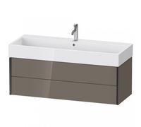 Duravit XViu 4338 Mueble mural, 2 cajones, para mueble bajo encimera Vero Air 235012, 1184x454 mm, XV43380B289, Color: negro mate/gris claro hgl.