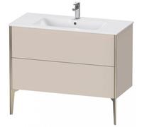 Duravit XViu 4483 Módulo de lavabo vertical, 2 cajones, para lavabo ME by Starck 233610, 1010x480 mm, XV44830B191, Color: champán mate/taupe
