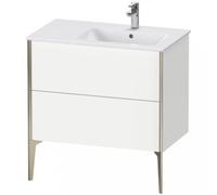 Duravit XViu 4487 Mueble bajo lavabo vertical, 2 cajones, para lavabo ME by Starck 234683 Lavabo derecho, 810x480 mm, XV44870B171, Color: champán mate/medio roble