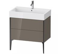 Duravit XViu 4536 Módulo de lavabo vertical, 2 extraíbles, para lavabo Vero Air 235080, 784x454 mm, XV45360B289, Color: negro mate/gris claro hgl.