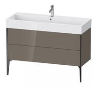 Duravit XViu 4538 Módulo de lavabo vertical, 2 extraíbles, para lavabo Vero Air 235012, 1184x454 mm, XV45380B289, Color: negro mate/gris claro hgl.