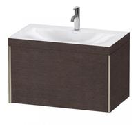 Duravit XViu 4610 Lavamanos en c, con 1 agujero para grifo, con base colgante, 1 extraíble, 800x480, XV4610OB171, Color: champán mate/medio roble