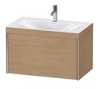 Duravit XViu 4610 Lavamanos en c, con 1 agujero para grifo, con base colgante, 1 extraíble, 800x480, XV4610OB151, Color: champán mate/pino terra
